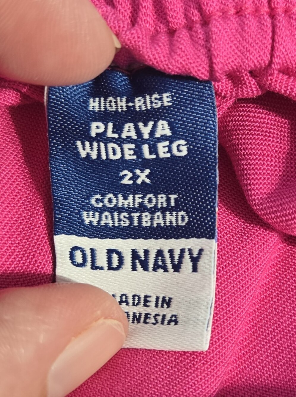 Old Navy Pink Wide Leg Pull On Pants Womens 2X NWT Viscose - Picture 5 of 7